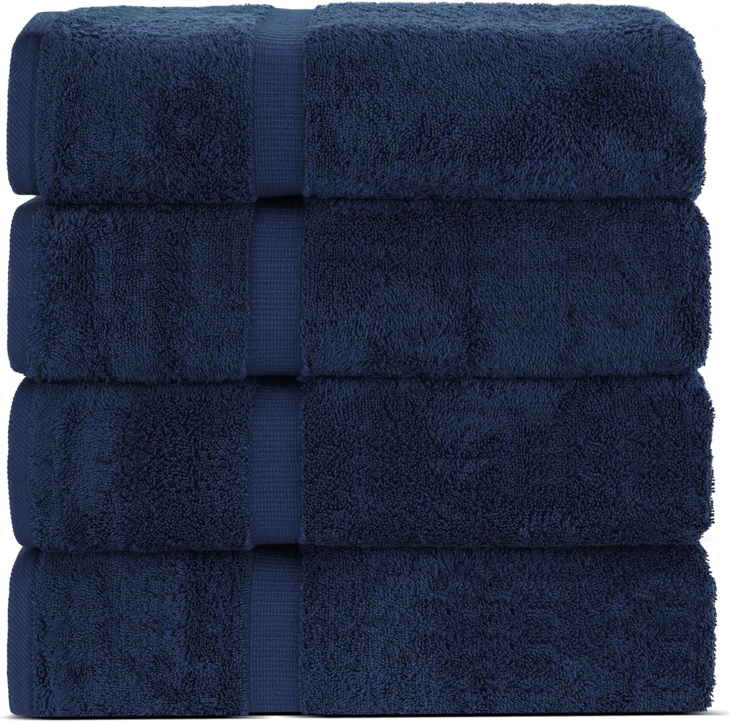 Premium Cotton Absorbent Turkish Towels (Bath Towel - Set of 4, Dark Gray)