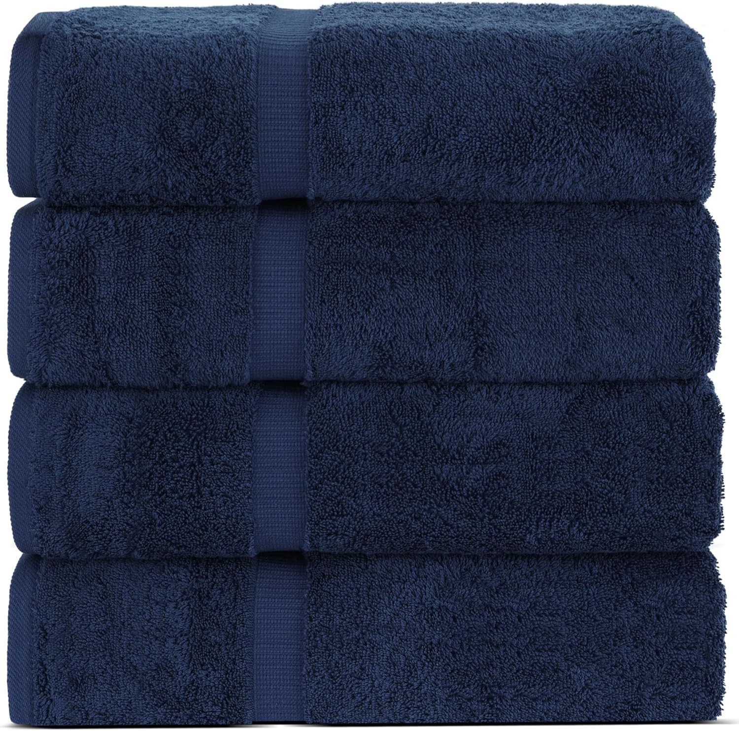 Premium Cotton Absorbent Turkish Towels (Bath Towel - Set of 4, Dark Gray)
