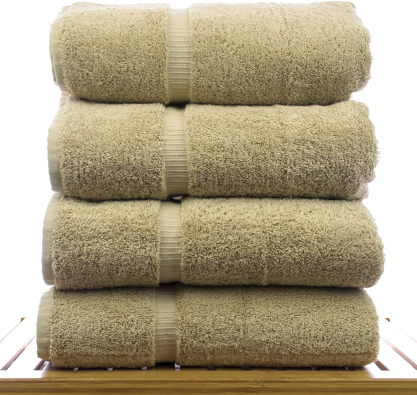 Premium Cotton Absorbent Turkish Towels (Bath Towel - Set of 4, Dark Gray)