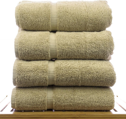 Premium Cotton Absorbent Turkish Towels (Bath Towel - Set of 4, Dark Gray)