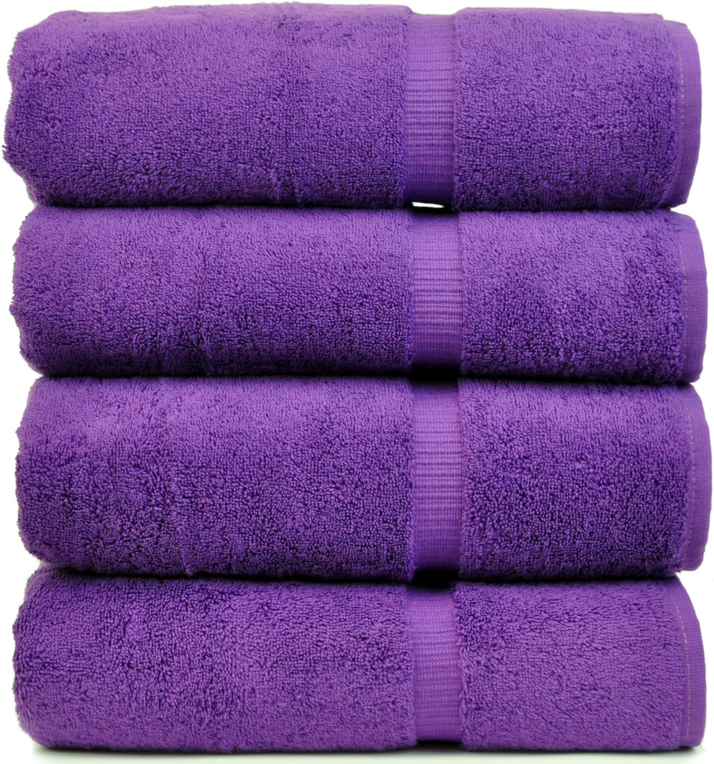 Premium Cotton Absorbent Turkish Towels (Bath Towel - Set of 4, Dark Gray)