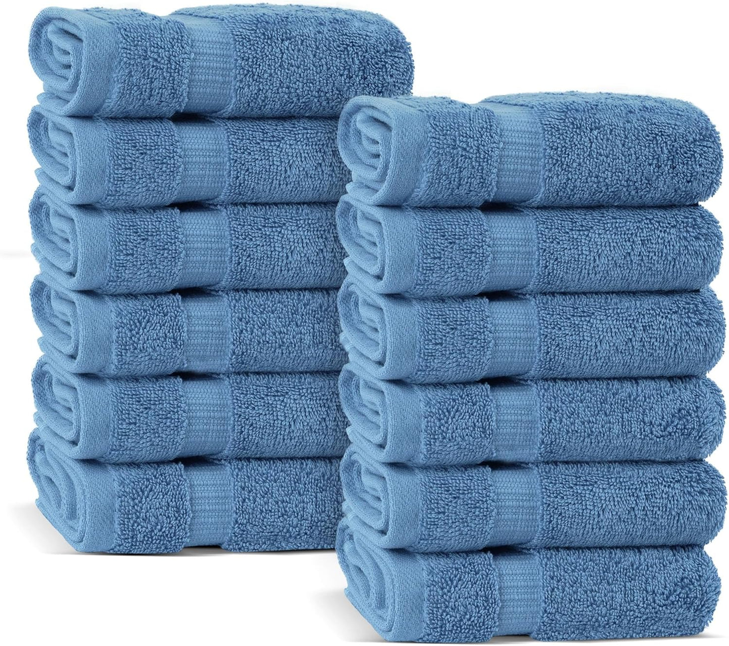 Premium Cotton Absorbent Turkish Towels (Bath Towel - Set of 4, Dark Gray)