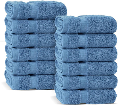 Premium Cotton Absorbent Turkish Towels (Bath Towel - Set of 4, Dark Gray)