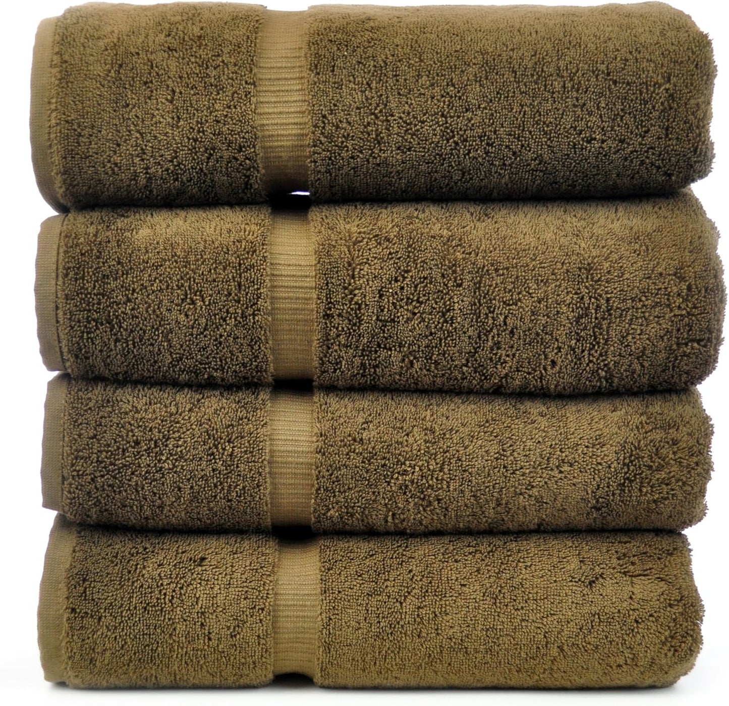 Premium Cotton Absorbent Turkish Towels (Bath Towel - Set of 4, Dark Gray)