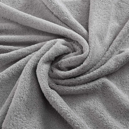 4-Piece Bath Towels Set, 100% Turkish Cotton Premium Quality Towels for Bathroom, Quick Dry Soft and Absorbent Turkish Towel, Set Includes 4 Bath Towels (Grey)