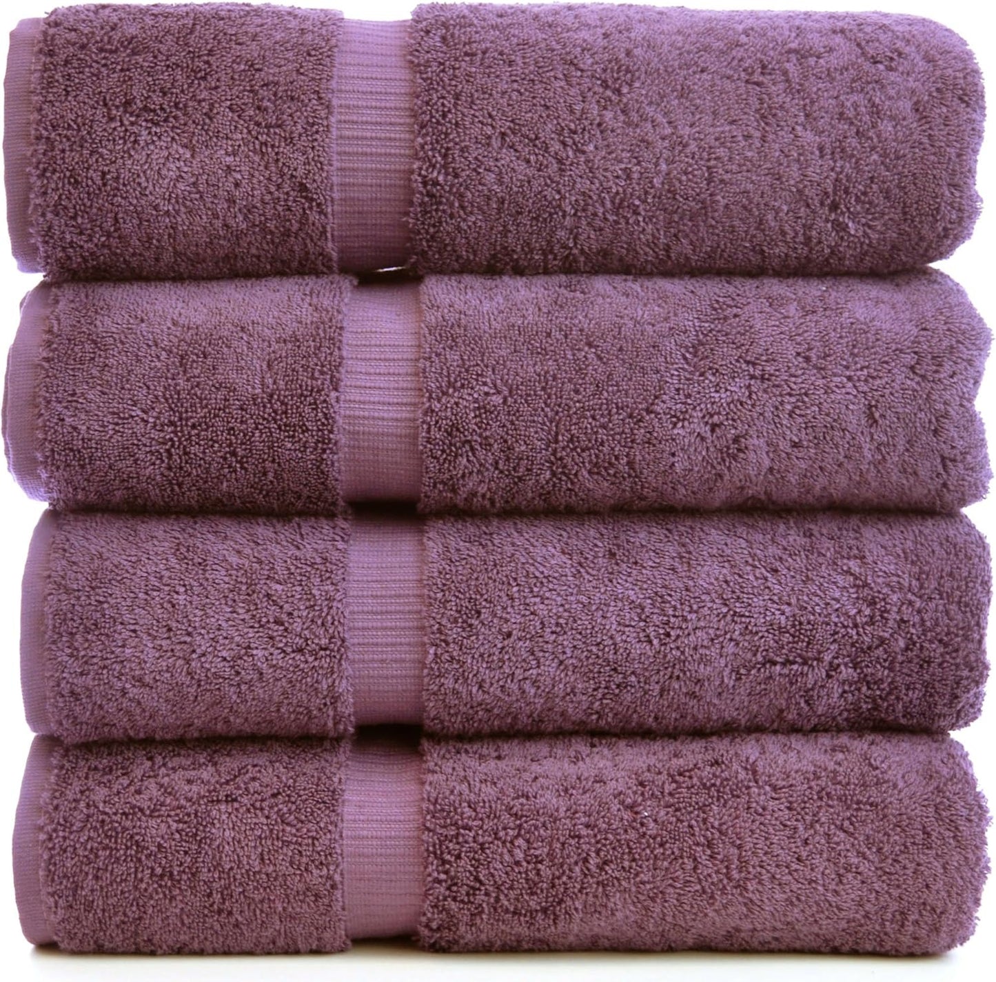 Premium Cotton Absorbent Turkish Towels (Bath Towel - Set of 4, Dark Gray)
