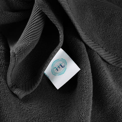 Bath Towel Collection, 100% Cotton Luxury Soft 10 Pc Set – Black