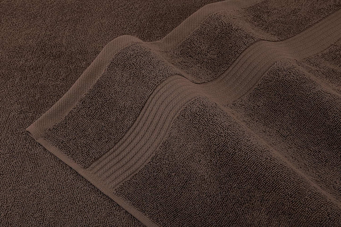 , 100% Cotton Turkish 6 Piece Towel Set, Luxury Towels Set of 6 for Bathroom Essentials, 2 Bath Towels 2 Hand Towels 2 Washcloths, Brown