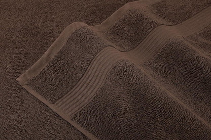 , 100% Cotton Turkish 6 Piece Towel Set, Luxury Towels Set of 6 for Bathroom Essentials, 2 Bath Towels 2 Hand Towels 2 Washcloths, Brown