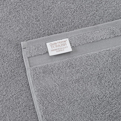 4-Piece Bath Towels Set, 100% Turkish Cotton Premium Quality Towels for Bathroom, Quick Dry Soft and Absorbent Turkish Towel, Set Includes 4 Bath Towels (Grey)