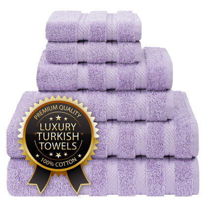 Luxury 4 Piece Bath Towel Set, 100% Cotton Turkish Bath Towels for Bathroom, Black