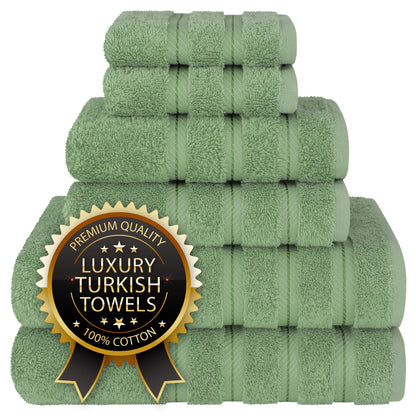 Luxury 4 Piece Bath Towel Set, 100% Cotton Turkish Bath Towels for Bathroom, Black