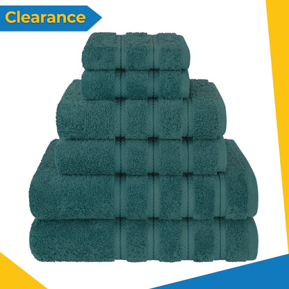 Luxury 4 Piece Bath Towel Set, 100% Cotton Turkish Bath Towels for Bathroom, Black