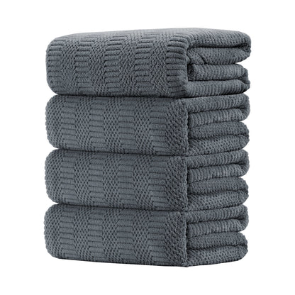 8 Piece Microfiber Bath Towel Set,700Gsm Quick Dry & Less Lint, 2 Oversized Bath Towels, 2 Towels & 4 Washcloths,Highly Absorbent,Ultra Soft Shower Towel for Bathroom Hotel-Light Green