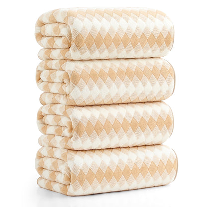 4 Pack Bath Towels Extra Large 35"X 70"Highly Absorbent Quick Dry Bath Towels Oversized Microfiber Bath Sheets Soft Luxurious Towels for Bathroom Kitchen Spa Hotel Gym (Dark Gray)