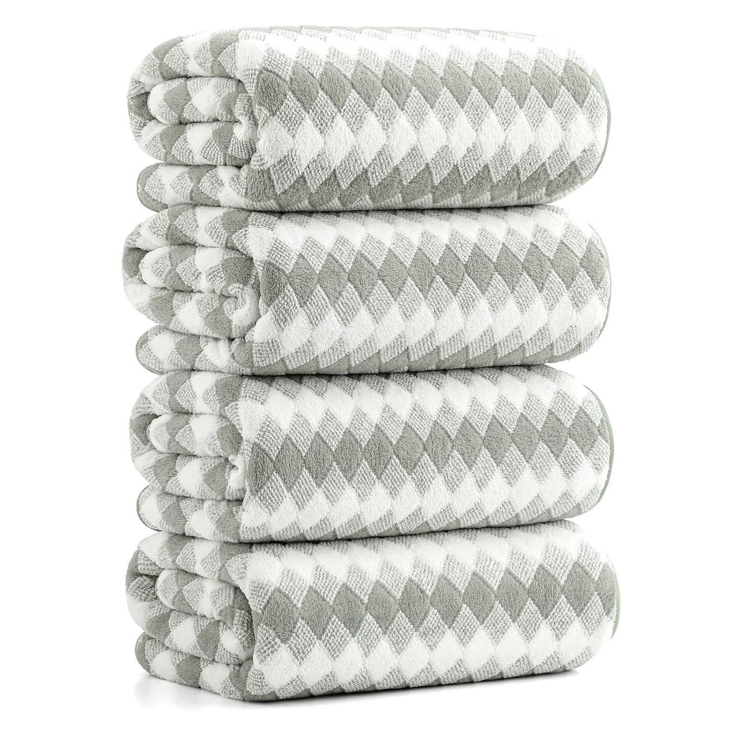 4 Pack Bath Towels Extra Large 35"X 70"Highly Absorbent Quick Dry Bath Towels Oversized Microfiber Bath Sheets Soft Luxurious Towels for Bathroom Kitchen Spa Hotel Gym (Dark Gray)