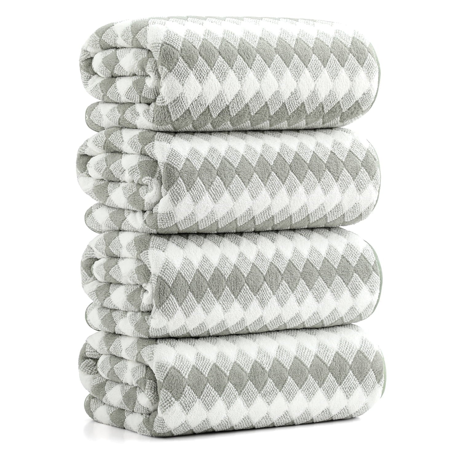 4 Pack Bath Towels Extra Large 35"X 70"Highly Absorbent Quick Dry Bath Towels Oversized Microfiber Bath Sheets Soft Luxurious Towels for Bathroom Kitchen Spa Hotel Gym (Dark Gray)