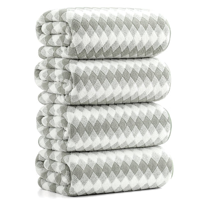 4 Pack Bath Towels Extra Large 35"X 70"Highly Absorbent Quick Dry Bath Towels Oversized Microfiber Bath Sheets Soft Luxurious Towels for Bathroom Kitchen Spa Hotel Gym (Dark Gray)