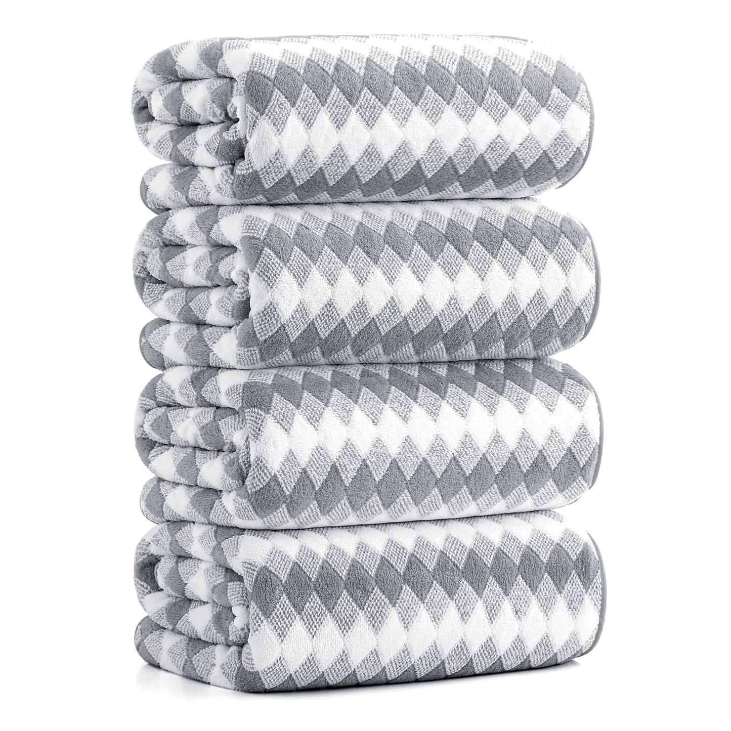 4 Pack Bath Towels Extra Large 35"X 70"Highly Absorbent Quick Dry Bath Towels Oversized Microfiber Bath Sheets Soft Luxurious Towels for Bathroom Kitchen Spa Hotel Gym (Dark Gray)