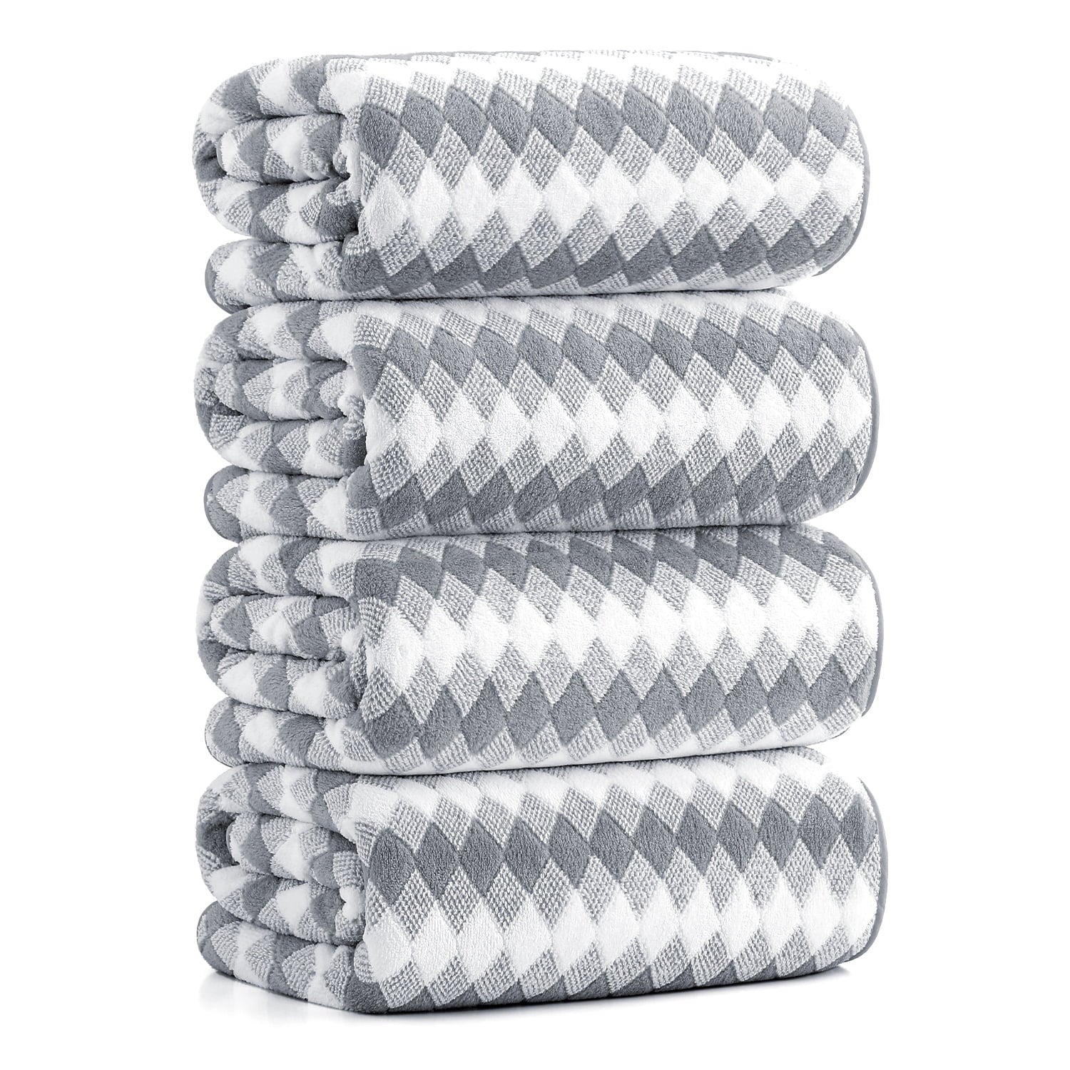 4 Pack Bath Towels Extra Large 35"X 70"Highly Absorbent Quick Dry Bath Towels Oversized Microfiber Bath Sheets Soft Luxurious Towels for Bathroom Kitchen Spa Hotel Gym (Dark Gray)