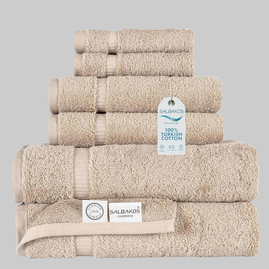 100% Turkish Cotton Towel Set Oversized | Ultra Soft & Absorbent Spa-Quality Towel | Taupe