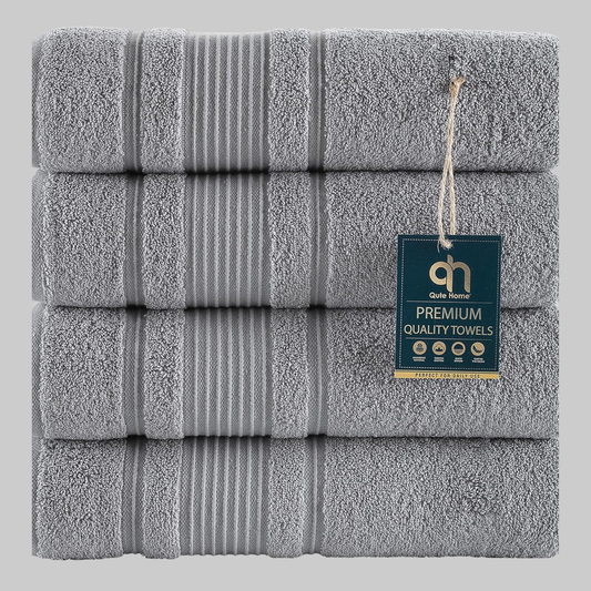 100% Turkish Cotton Bath Towel Set|  Premium Quality, Ultra Soft & Quick Dry | Grey