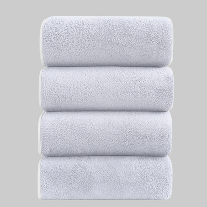 4-Pack Large Microfiber Bath Towels 28" x 55" | Super Soft, Quick Dry & Highly Absorbent | White