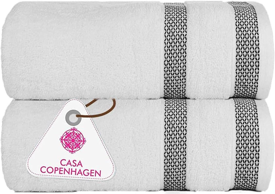Solitaire Towels, 4 Pieces Bath Towel Set- Grey Violet, 600 GSM Designed in Denmark Made of Soft Egyptian Cotton for Bathroom, Kitchen & Shower