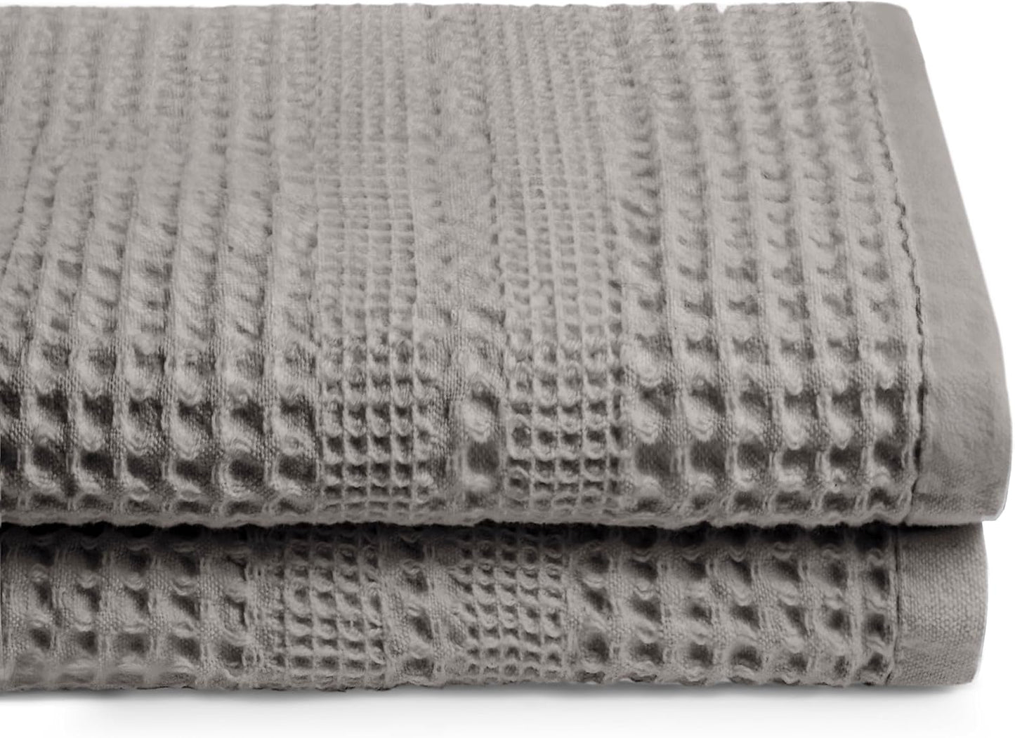 Waffle Bath Sheet Large Bath Towels Quick Dry Thin Body Towels, 40X80 Oversized Bath Towels for Adults, Classic Style (Stone)