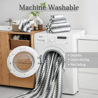 4 Pack Bath Towels Extra Large 35"X 70"Highly Absorbent Quick Dry Bath Towels Oversized Microfiber Bath Sheets Soft Luxurious Towels for Bathroom Kitchen Spa Hotel Gym (Dark Gray)