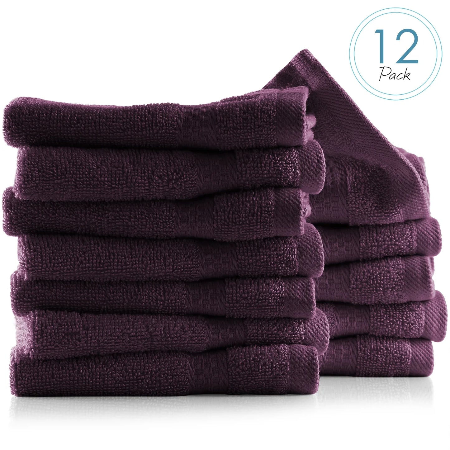 Bath Towel Collection, 100% Cotton Luxury Soft 10 Pc Set – Black