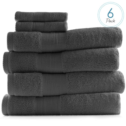 Bath Towel Collection, 100% Cotton Luxury Soft 10 Pc Set – Black
