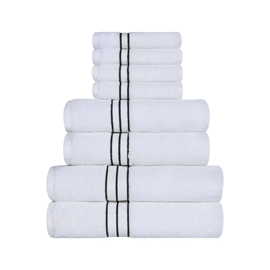 Superior™ Home Basics Collection – Ultra-Plush Turkish Cotton Towel Set, 8 PCS (Teal)