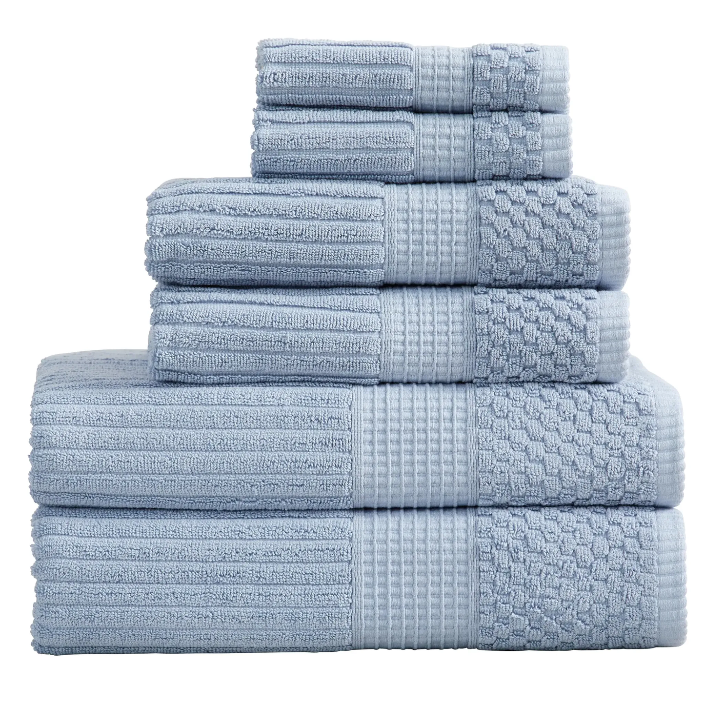 Springtree Home™ Premium Towel Set – 6 PCS Ultra Soft, Quick-Dry Cotton (Dusty Blue)